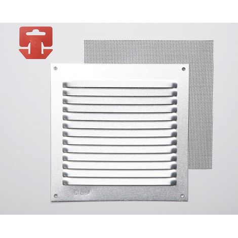 Gitter mit Moskitonetz Aluminium 0,6 Natur 150x150mm (G)