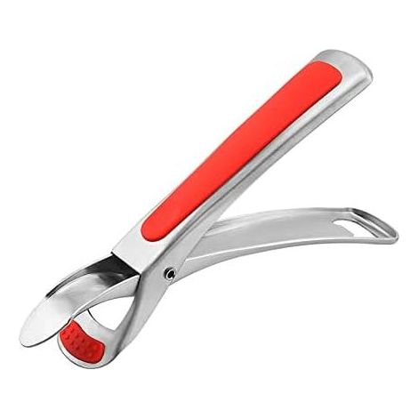 Pince à bol antidérapante résistante à la chaleur, pince à bol de cuisine, pince à poêle, pince à assiette, outil de cuisson antidérapant et résistant à la chaleur, pince à bol antidérapante (rouge (p (1/3)