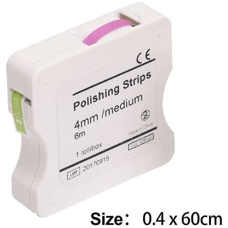 Rollo de tiras para pulir dientes, tiras de pulir de 4 mm (1/4)