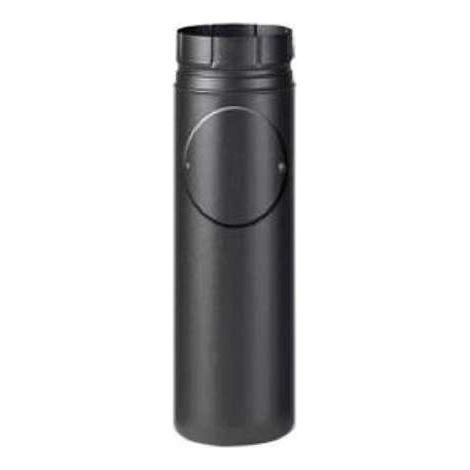 Tubo Smaltato 13x25 cm Nero Opaco Ispezionabile con Ala Aeternum