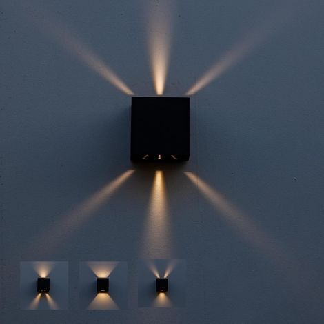 Moderne LED-Außenwandleuchte von LUTEC, rostfreies Aluminium, 3000K warmweiß, verstellbare und wasserdichte Außenwandleuchte für Haustür, Terrasse, Garten und Schlafzimmer (1/5)