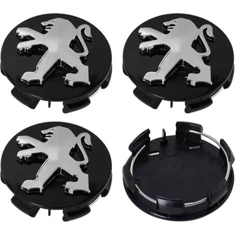 Lot de 4 enjoliveurs 60 mm pour Peugeot ION 2009-2020, Autocollants avec Logo, étanches à l'eau et à la poussière, Accessoires décoratifs pour Roues,Normal-B (1/5)