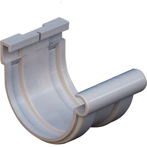 Jonction longue BI-SYSTEM PVC 16 demi-ronde - Grise - First Plast (1/5)
