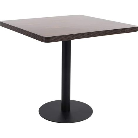 vidaXL Mesa bistró MDF marrón oscuro 80x80 cm (1/5)