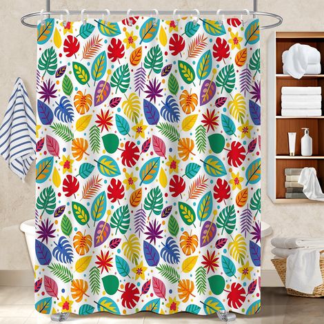 Rideau de douche en polyester 180x180 original rideau séchage rapide pour nouvelle déco pour la rentrée (1/5)