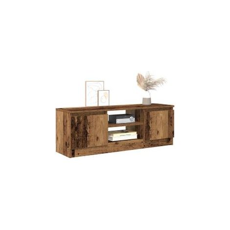 Meuble TV vieux bois 102x30x36 bois d'ingénierie (1/5)