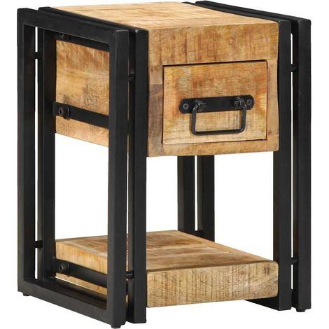 Nachttisch Braun 30 x 30 x 40 cm Massivholz Mango