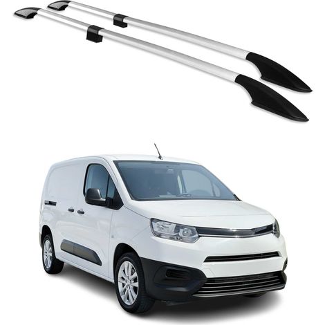 OMAC Barres de Toit longitudinales pour Toyota Proace City Verso 2019-25 L2 Alu Gris (1/5)