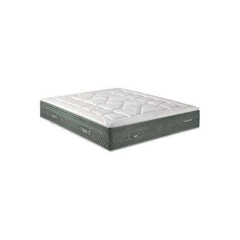 Matelas Epeda PERSEID VERT 200x200 2 places ressorts ensachés moelleux latex naturel 4 cm OEKO-TEX