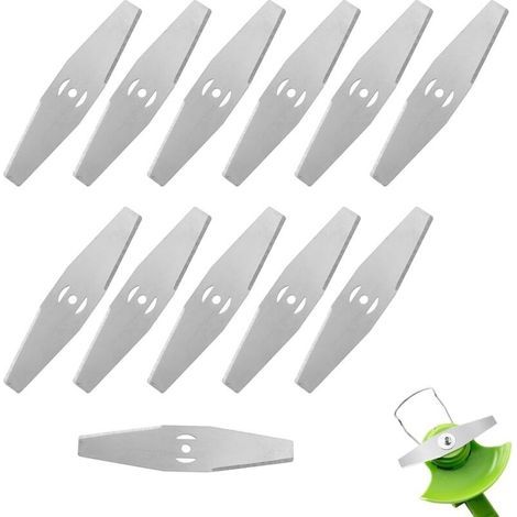Set of 12 replacement metal blades for electric brush cutters, for gardens, farms and land clearing (1/4)