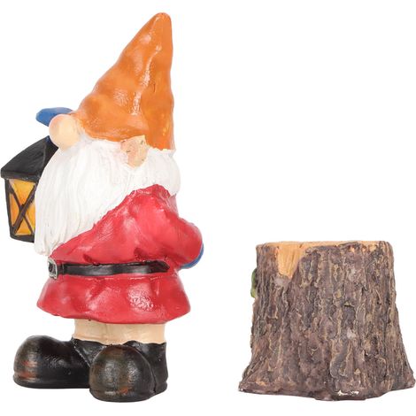 Ensemble de statues de gnomes miniatures en résine synthétique, accessoires de jardin, gnomes décoratifs imperméables et résistants au soleil pour l'intérieur et l'extérieur (1/5)