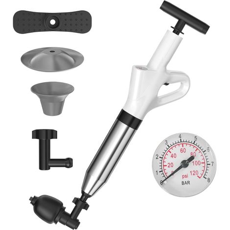 7 Pièces Deboucheur Wc Evier Canalisation, Pompe Débouche Evier Wc, Poire Débouchage Wc, Piston pour Déboucher les Toilettes, pour Déboucher les Toilettes, Baignoire, Drain de Sol (1/5)