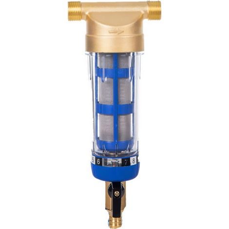 Filtre À Sédiments Spin Down - 40 μm - Raccord 3/4 Pouces - Pour Puits Et Réseau Domestique - Réutilisable Avec Filtre De Rechange - 1 Pièce (1/5)