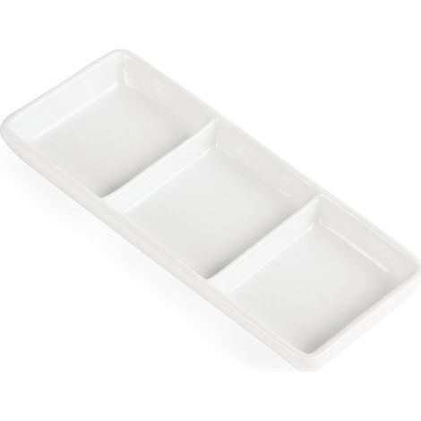 Plat à 3 compartiments blanc (Lot de 12) - Ref C336 - Olympia (1/4)