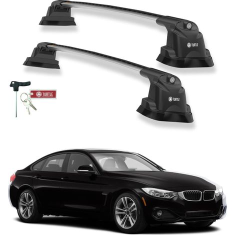 TURTLE kompatibel mit Bmw 4-Series Gran Coupe (F36) 2014-2020 Dachträger Air3 Grau (1/5)