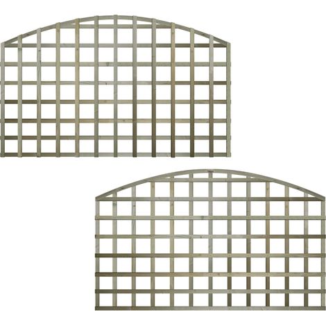 Premier 6ft x 3ft Arch Top Standard Square Garden Trellis Panel