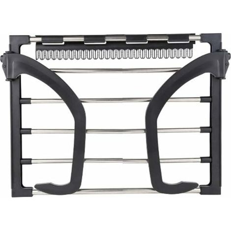 Séchoir à Linge pour Radiateur - Portable - Tube Circulaire - Petite Taille - Noir - 32 x 40 cm