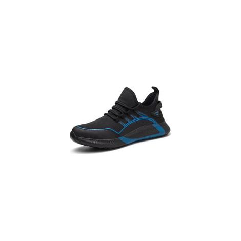 Scarpe antinfortunistiche, scarpe da ginnastica leggere e comode antiscivolo da uomo e da donna, scarpe da lavoro con punta in acciaio e scarpe protettive (blu EU 42) (1/5)