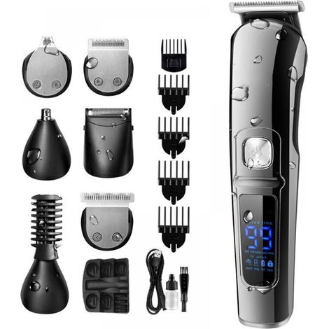 Professional Hair Clipper, Beard Trimmer for Men, Waterproof 6-in-1 Multifunctional Precision Trimmer