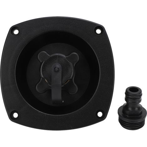 Brrnoo Raccord de Tuyau D'arrivée d'eau pour Camping-Car, Montage Efficace, Matériaux Haute Résistance, Anti-refoulement, de Remplissage d'eau, pour Camping-Car, VTT, Yacht, (Black). (1/5)