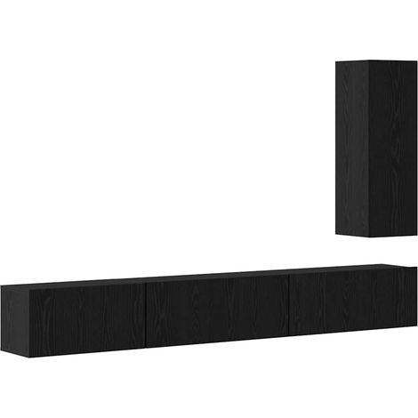 Maison Exclusive - Ensemble meuble TV 4 pcs Chêne noir Bois d'ingénierie