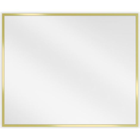 Mexen Loft specchio da bagno rettangolare 60 x 50 cm, cornice dorata - 9852-060-050-000-50 (1/5)
