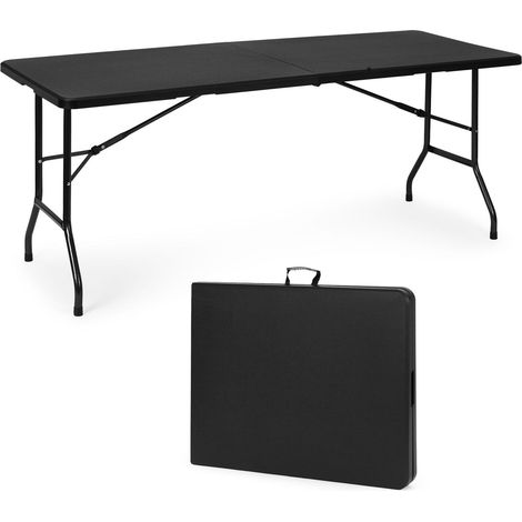 Gastronomietisch 180 cm klappbar zum koffer schwarz modernhome