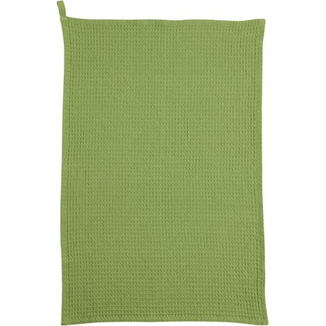Torchon de Cuisine Nid d'Abeille Uni en Coton Absorbant 50 x 70 cm - PANGIVO