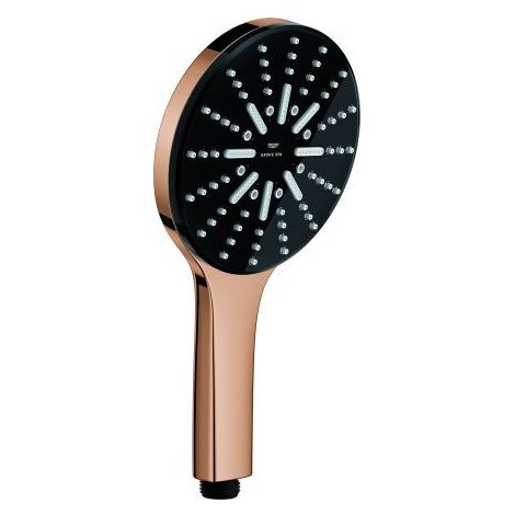 GROHE Handbrause Rainshower Aqua Pure 101676, 3 Strahlarten, Strahlumstellung per Tastendruck, maximaler Durchfluss bei 3 bar: 8.4 l/min, warm sunset (1/4)