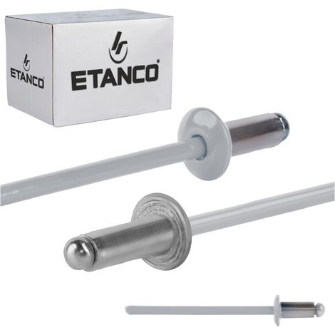 Aluminium Offene Nieten 3,2x6mm RAL9006 (1/5)