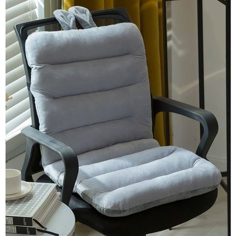 Galette de chaise - Coussin de dossier pour balancelle de jardin uniquement - Coussin anti-salissures, durable et confortable (85x45cm,Gris) (1/3)