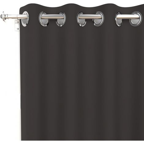 Soleil D Ocre – Rideau occultant infroissable 135x250 cm – 100% polyester – 8 oeillets inox – Entretien facile, lavable en machine 30°c (1/2)