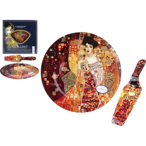 Piatto da dessert con spatola, porcellana Gustav Klimt Adela. UN REGALO. (1/5)