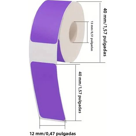 2pcs Ruban d'impression thermique pour imprimante d'étiquettes P15 12x40mm 160pcs/Rouleau Compatible avec Phomemo D30, Marklife P12 P11 Labelle, Sticker Maker. (1/5)