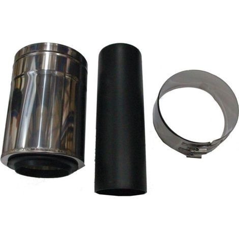 Wolf Sortie de conduit DN80/125 290 mm, en acier inoxydable/PP, 2651799