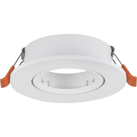 Faretto Incasso Moderno Barranco Gu10 Plastiche Bianche 1 Luce Gu10 Ip20