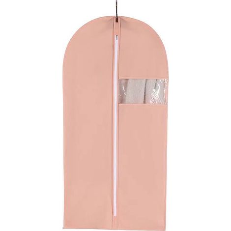Housse de protection pour vêtements 60x120 cm rose clair 2 pièces avec fermeture éclair (1/3)