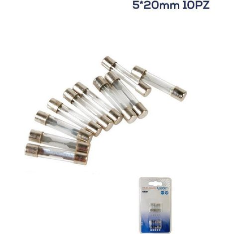 Wisdom - Set 10 Micro Fusibili Bilama In Vetro Assortiti 12/32v 1a/2a/3a/5a/6.3a Xc-1311 - (1/2)