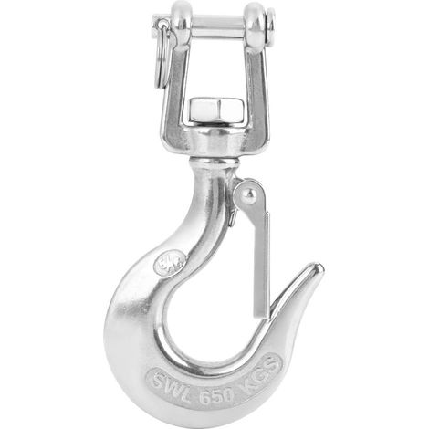 Crochet levage pivot acier inoxydable 304 – charge 650kg – treuil / sécurité – Yosoo