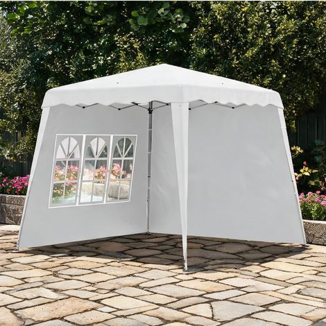 Store banne bianco en acciaio Oxford 240 x 240 x 250 cm (1/5)