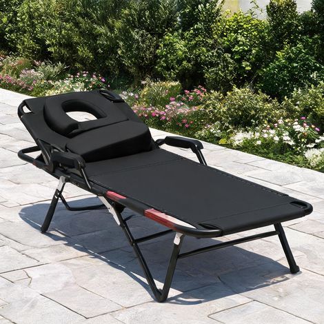 Transat pliable en bois 190 x 56 x 28 cm (1/5)