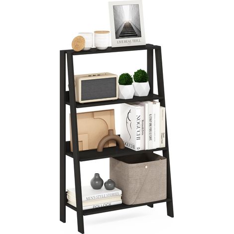 Étagère à Livres échelle à 4 Niveaux, bibliothèque, étagères de Rangement, Rack de Rangement, pour Organisation et Rangement, Salon, Bureau à Domicile, Espresso (1/5)