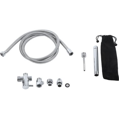 Adaptateur de Douche en Acier Inoxydable G1/2 pour Nettoyage Corporel et Irrigation (1/5)