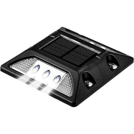 Éclairage solaire extérieur, allée LED, marquage routier étanche, lumière blanche pour marches d'escalier, jardin, terrain, cour, 1 pièce (1/5)
