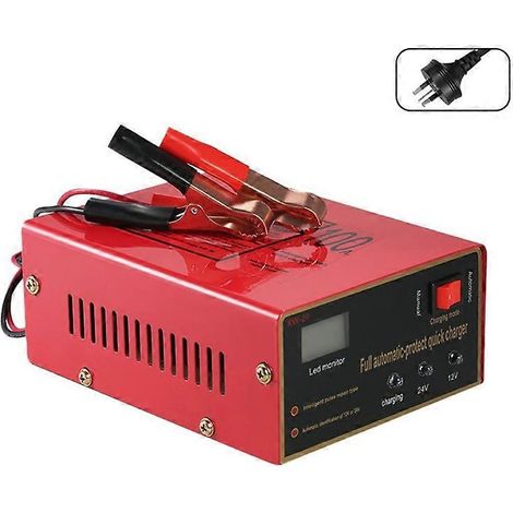 Chargeur de batterie portable pour mini-voiture, démarreur, plomb-acide 12 V/24 V, charge rapide (1/5)