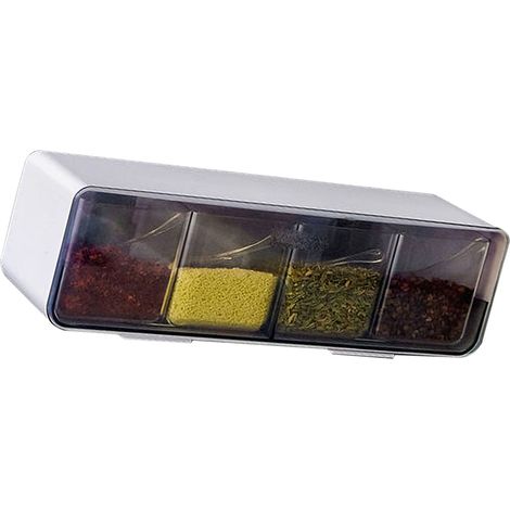 Pot à épices mural, 400 ml, grande capacité, idéal pour le rangement des épices dans les cuisines et restaurants, 2e génération, design moderne, transparent, fixation murale. (1/5)