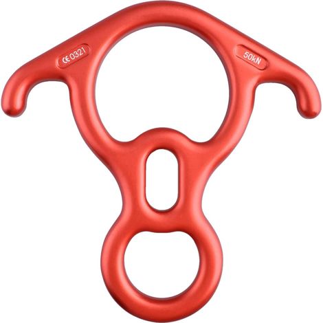 CSPARKV Descent Equipment Rappelling Device 35kN 50kN Aluminum Descender Figure 8 Descender Climbing for Outdoor Recreation (1/5)