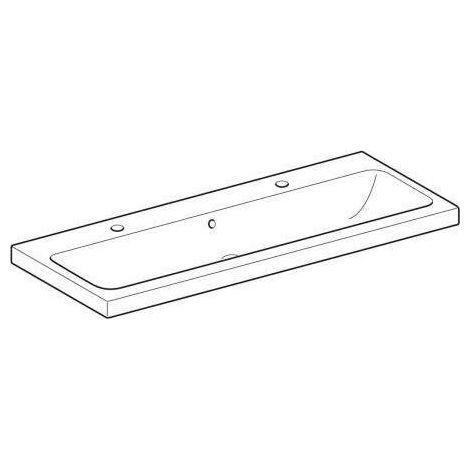 Geberit iCon Light Waschtisch, 120 cm x 48 cm, mit 2 Hahnlöcher, (1/5)
