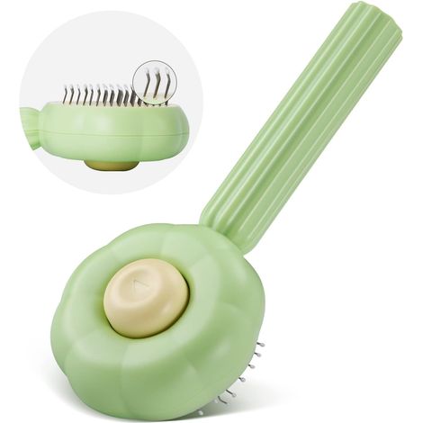 Dog Cat Brush, Self-Cleaning Dead Hair Brush for Cat Dog, Effective Removal of up to 96% Dead Hair and Tomentose Hair, Suitable for Short and Long Hair Dogs, Cats (1/5)