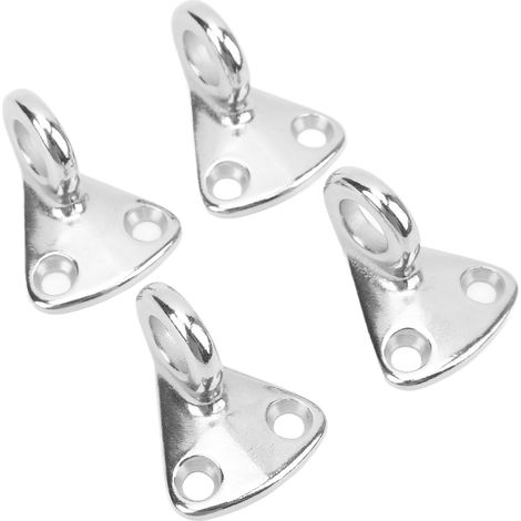 Lot de 4 crochets de défense en acier inoxydable avec 8 vis pour attacher des cordes et suspendre des vêtements (1/5)